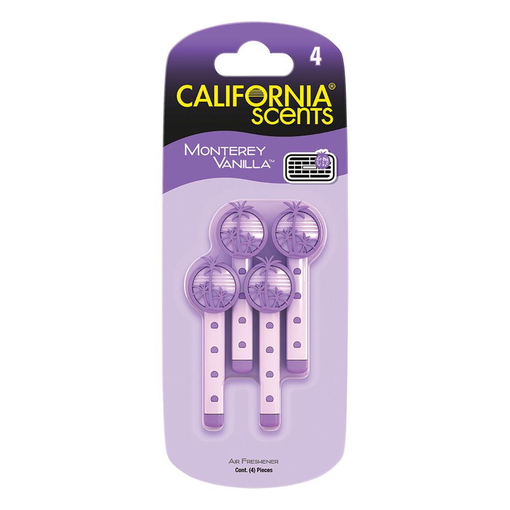 California Scents Vent Stick Air Freshener Montery Vanilla 4 Pack - Epic  Scent